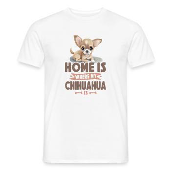 Chihuahua Chihuahueño Home Is - Men's T-Shirt - white - Front - AI Model Male 178 dark (178cm)