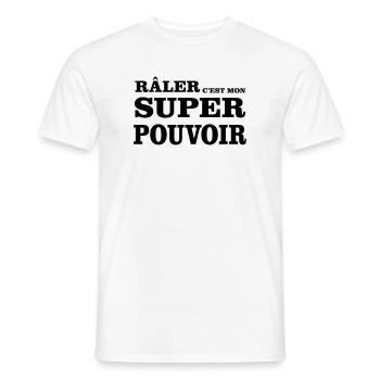 Complaining is my SUPERPOWER - Men's T-Shirt - white - Front - AI Model Male 178 dark (178cm)