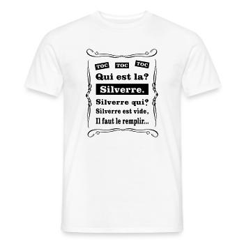 Knock knock knock - Men's T-Shirt - white - Front - AI Model Male 178 dark (178cm)