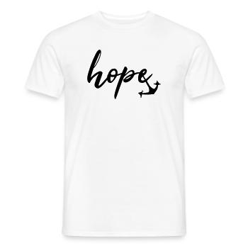 hope Anker by heavenlygoods DESIGN - Männer T-Shirt - Weiß - Vorne - AI Model Male 178 dark (178cm)