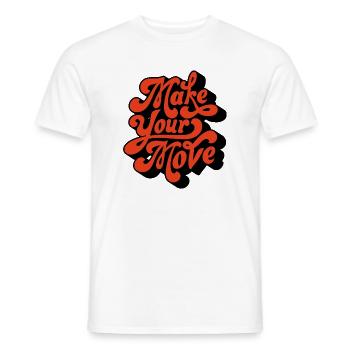 Make Your Move Retro-Skript - Männer T-Shirt - Weiß - Vorne - AI Model Male 178 dark (178cm)