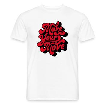 Faites votre amour un script rétro - T-shirt homme - blanc - Devant - AI Model Male 178 dark (178cm)