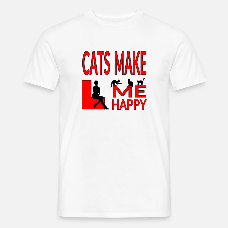 Katzen - Männer T-Shirt - Weiß