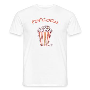 Popcorn Costume Carnival Costume for Women, Popcorn - Men's T-Shirt - white - Front - AI Model Male 178 dark (178cm)