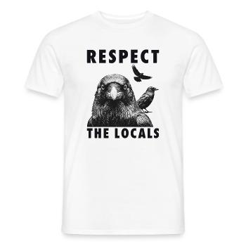 Lustiges Krähen Support The Locals Vogelliebhaber - Männer T-Shirt - Weiß - Vorne - AI Model Male 178 dark (178cm)