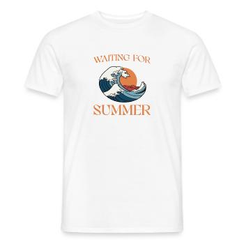 Waiting For Summer - Männer T-Shirt - Weiß - Vorne - AI Model Male 178 dark (178cm)