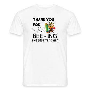 Thank You for Beeing the Best Teacher - Men's T-Shirt - white - Front - AI Model Male 178 dark (178cm)
