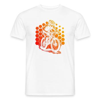 Modern mountain bike artwork - Men's T-Shirt - white - Front - AI Model Male 178 dark (178cm)