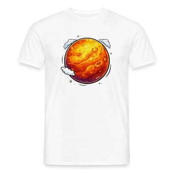 Planète néon martienne lumineuse - T-shirt homme - blanc - Devant - AI Model Male 178 dark (178cm)