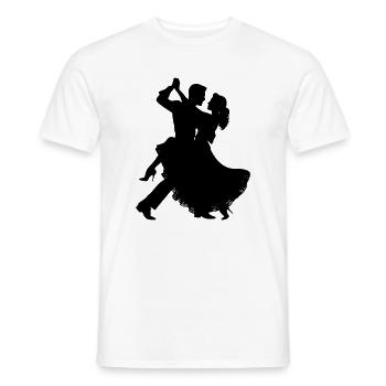 Silhouette du couple dansant | Motif de danse élégante - T-shirt homme - blanc - Devant - AI Model Male 178 dark (178cm)