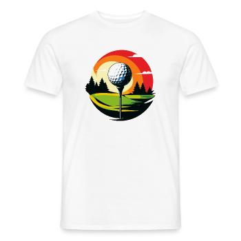 Golf Ball Golf Terrain Golf Golf Thème du Golf - T-shirt homme - blanc - Devant - AI Model Male 178 dark (178cm)