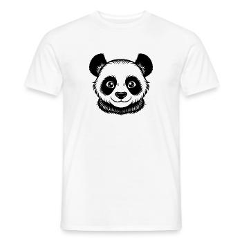 Baby panda face - Men's T-Shirt - white - Front - AI Model Male 178 dark (178cm)