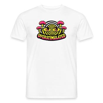 Overstimulated Psychedelic Eyes - Männer T-Shirt - Weiß - Vorne - AI Model Male 178 dark (178cm)
