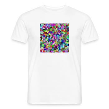 Colorful Squares - Men's T-Shirt - white - Front - AI Model Male 178 dark (178cm)