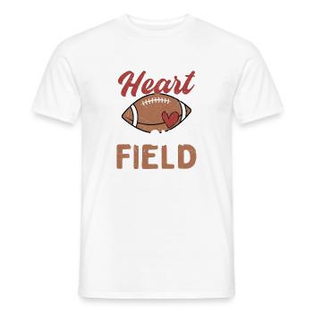 My Heart Is On The Field Season Football Player - Men's T-Shirt - white - Front - AI Model Male 178 dark (178cm)