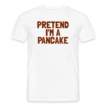 Imagine que je suis un petit-déjeuner pancake Ha - T-shirt homme - blanc - Devant - AI Model Male 178 dark (178cm)