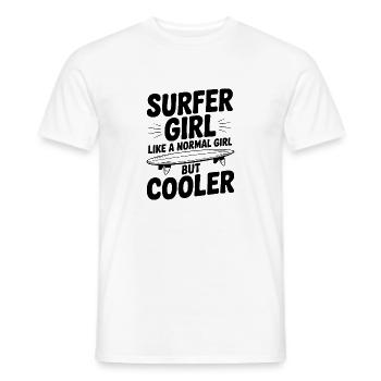 Surfer-Girl wie ein normales Mädchen, aber cooler - Männer T-Shirt - Weiß - Vorne - AI Model Male 178 dark (178cm)