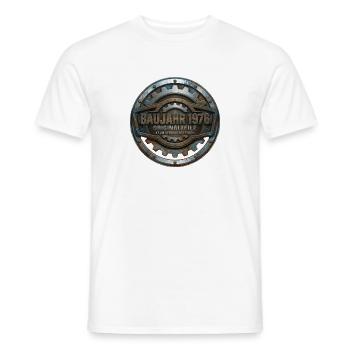 Baujahr 1976 – Originalteile 50. Geburtstag Mann - Männer T-Shirt - Weiß - Vorne - AI Model Male 178 dark (178cm)