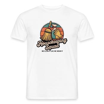 Lustiges Putzen Design - Männer T-Shirt - Weiß - Vorne - AI Model Male 178 dark (178cm)