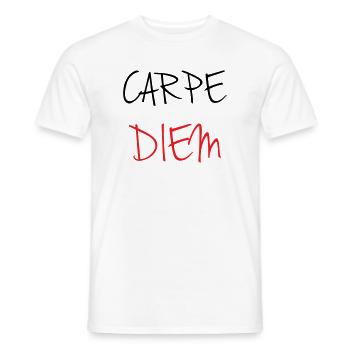 carpe_diem_nhy_5 - Men's T-Shirt - white - Front - AI Model Male 178 dark (178cm)