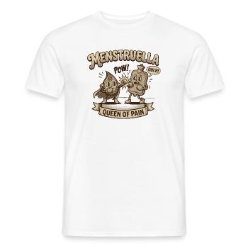 Menstruella Boxing Match – Hot Water Bottle Retro Design - Men's T-Shirt - white - Front - AI Model Male 178 dark (178cm)