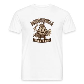 Menstruella Queen of Pain – Vintage 30s Cartoon - Men's T-Shirt - white - Front - AI Model Male 178 dark (178cm)