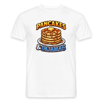 Pfannkuchen und Pyjamas lieben Frühstückspfannkuch - Männer T-Shirt - Weiß - Vorne - AI Model Male 178 dark (178cm)