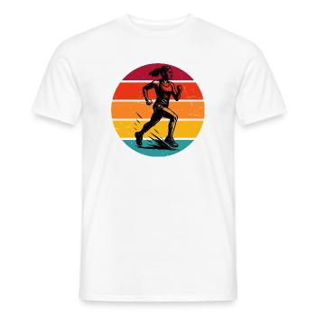Illustration de course pour la course - T-shirt homme - blanc - Devant - AI Model Male 178 dark (178cm)