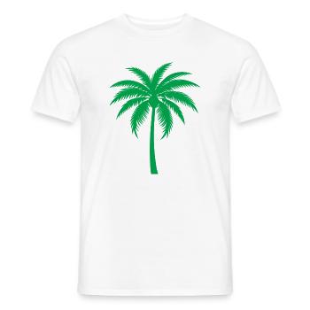 Palme - Männer T-Shirt - Weiß - Vorne - AI Model Male 178 dark (178cm)