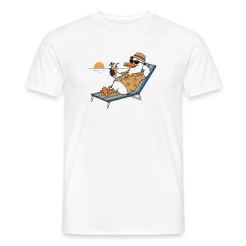 Sonnenstrand-Pinguin Hawaii - Männer T-Shirt - Weiß - Vorne - AI Model Male 178 dark (178cm)