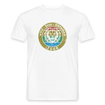 20. Geburtstag Sauvage, libre et indompté depuis 02/2006 - T-shirt homme - blanc - Devant - AI Model Male 178 dark (178cm)
