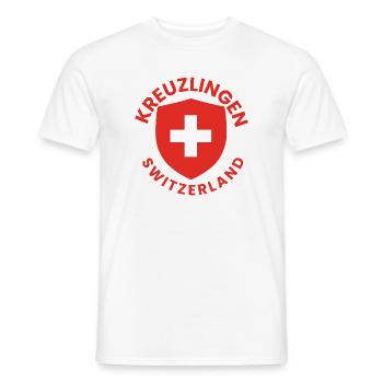 Kreuzlinger Schweiz-Wappen - Männer T-Shirt - Weiß - Vorne - AI Model Male 178 dark (178cm)