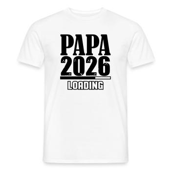 Papa 2026 Chargement - T-shirt homme - blanc - Devant - AI Model Male 178 dark (178cm)