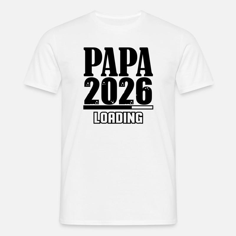 Papa 2026 Loading - Männer T-Shirt - Weiß