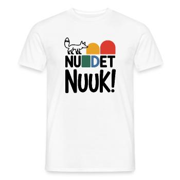 Nu Det Nuuk Mens T Shirt Minimal Greenland Design - Men's T-Shirt - white - Front - AI Model Male 178 dark (178cm)
