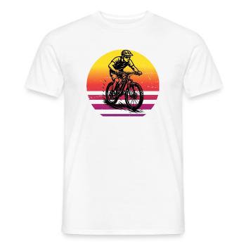 Motif emblématique du VTT - T-shirt homme - blanc - Devant - AI Model Male 178 dark (178cm)