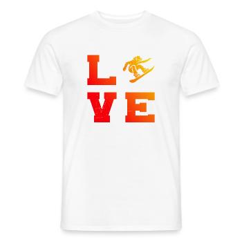 Ich liebe Snowboard cooles Motiv für Snowboard für - Männer T-Shirt - Weiß - Vorne - AI Model Male 178 dark (178cm)