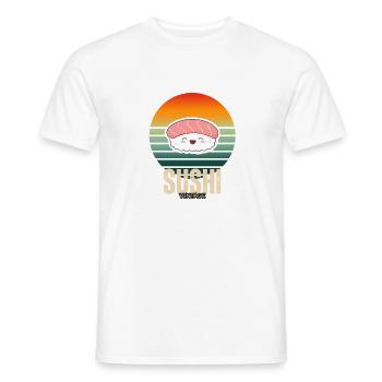 Sushi Vintage Sunset - T-shirt homme - blanc - Devant - AI Model Male 178 dark (178cm)