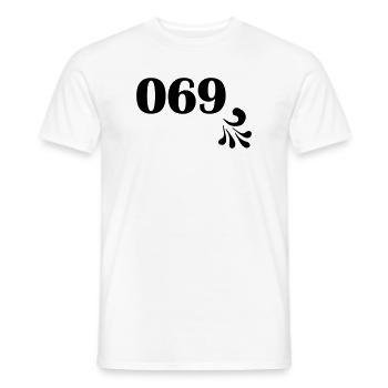 Frankfurt 069 Design by Bembeltown für Frankfurter - Männer T-Shirt - Weiß - Vorne - AI Model Male 178 dark (178cm)