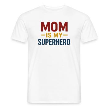 Mom Superhero — Bold Typography - Men's T-Shirt - white - Front - AI Model Male 178 dark (178cm)