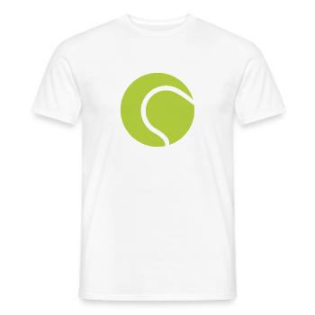 Tennis ball - Men's T-Shirt - white - Front - AI Model Male 178 dark (178cm)