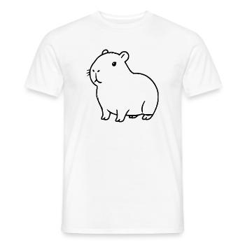 Capybara capybara black - Men's T-Shirt - white - Front - AI Model Male 178 dark (178cm)