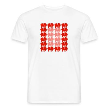 Éléphant - T-shirt homme - blanc - Devant - AI Model Male 178 dark (178cm)