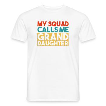My Squad Calls Me Granddaughter Retro Typography - Men's T-Shirt - white - Front - AI Model Male 178 dark (178cm)