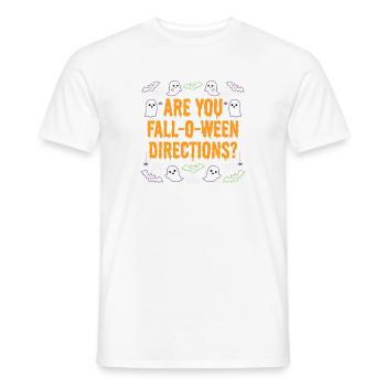 Are you an Autumn O-Ween Instruction Teacher? Hallow - Men's T-Shirt - white - Front - AI Model Male 178 dark (178cm)