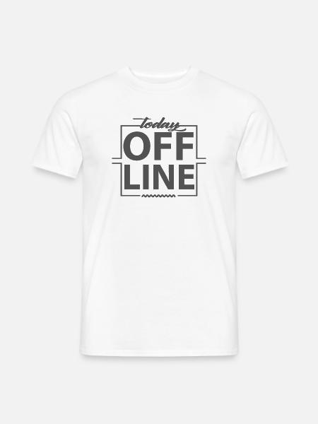 Today Offline Design Statement Saying Minimal - Men's T-Shirt - white