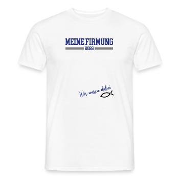 My Confirmation 2026 Guestbook Outfit Church Baptism - Men's T-Shirt - white - Front - AI Model Male 178 dark (178cm)