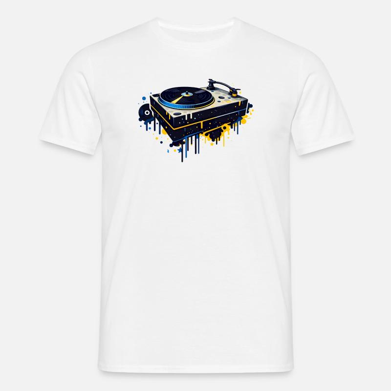 Graffiti Turntable Design - Men's T-Shirt - white