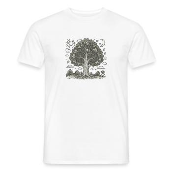 Baum des Lebens - Männer T-Shirt - Weiß - Vorne - AI Model Male 178 dark (178cm)