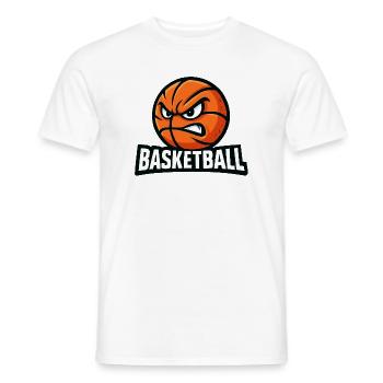  Basketball Cartoon - Männer T-Shirt - Weiß - Vorne - AI Model Male 178 dark (178cm)
